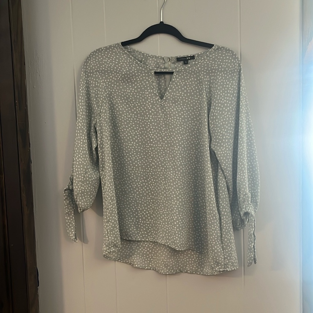 Papermoon Gray Polka Dot Blouse